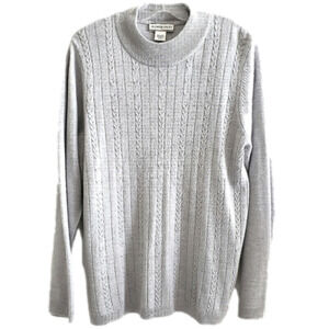 ALLISON DAILEY SWEATER SZ LG CABLE KNIT STYLING
